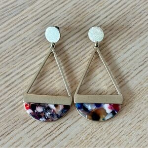 Gold and Multicolor Earrings